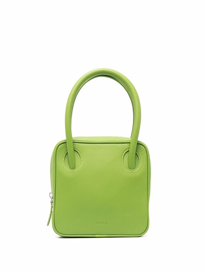 lime green leather bag