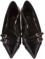 Thumbnail for your product : Burberry Nova Check Pointed-Toe Flats