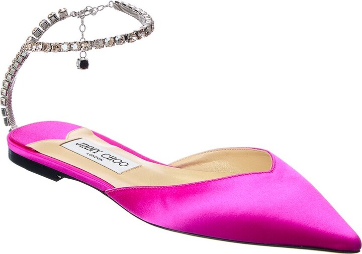 Louis Vuitton Pink Satin Balmoral Ballet Flats - Ann's Fabulous Closeouts