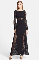 Thumbnail for your product : Jean Paul Gaultier Tattoo Lace Flared Tulle Gown (Nordstrom Exclusive)