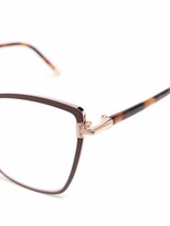 Thumbnail for your product : Tom Ford Eyewear Tortoiseshell Cat-Eye Glasses
