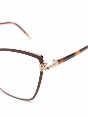 Tom Ford Eyewear Tortoiseshell Cat-Eye Glasses