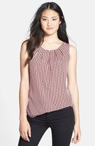 Thumbnail for your product : Anne Klein Pleat Neck Dot Print Shell (Regular & Petite)