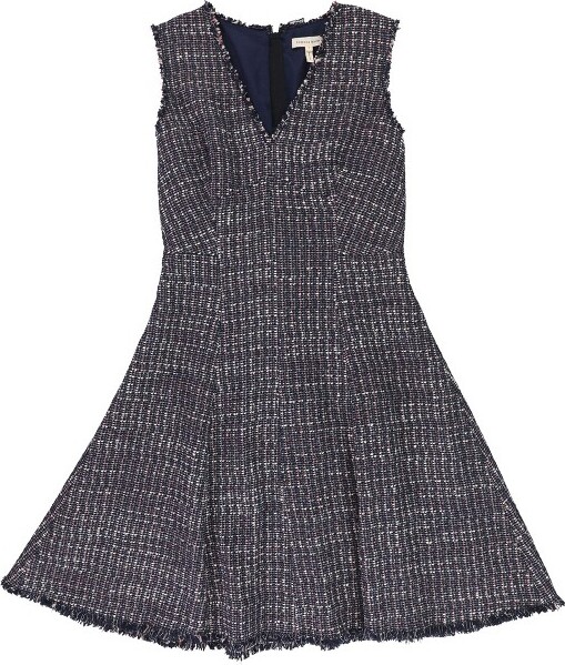 Rebecca Taylor RebeccaTaylorWomensFrayTrimA-lineDressnavycombo2