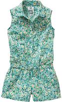 Thumbnail for your product : Old Navy Girls Floral Sleeveless Rompers