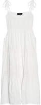 Thumbnail for your product : Hatch Jessie Broderie Anglaise-trimmed Cotton Midi Dress - White