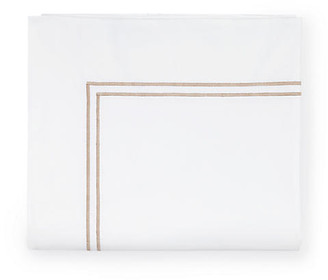 SFERRA Grande Hotel Flat Sheet - White/Taupe Full/queen