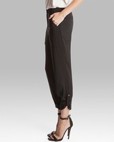 Thumbnail for your product : Halston Pants - Slouched and Tapered Silk Twill