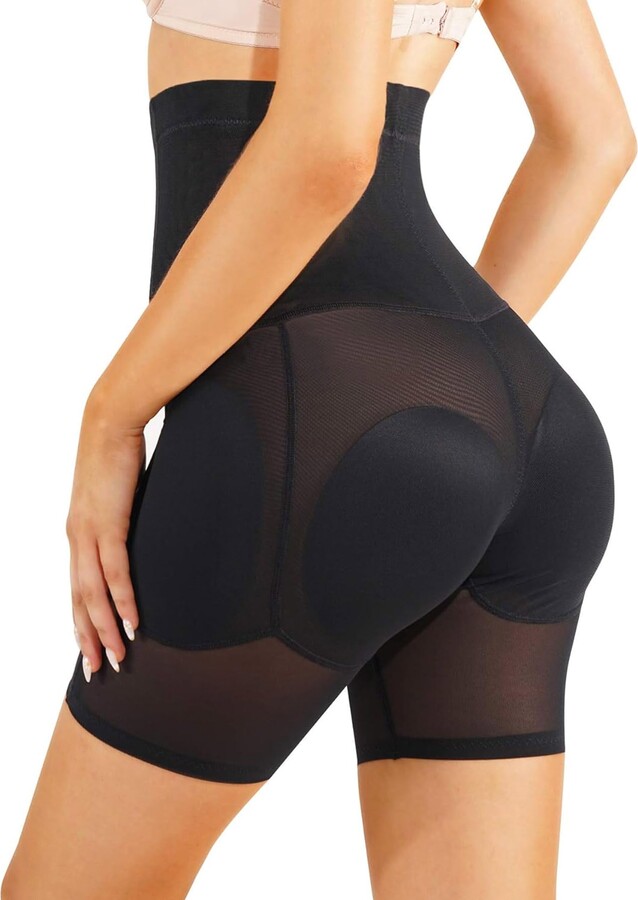 Irisnaya Women Shapewear Control Panties Body Shaper Butt Lifter Padded Hip  Enhancer Seamless Underwear Hi- Waist Trainer Short - Black - M - ShopStyle