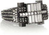 Thumbnail for your product : Lanvin Dedale silver-tone Swarovski crystal ring