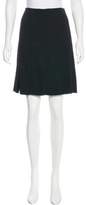 Thumbnail for your product : Rena Lange Pleated Knee-Length Skirt Black Pleated Knee-Length Skirt