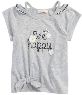 Truly Me Be Happy Embellished Tee