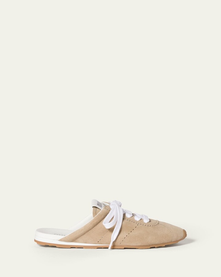Miu Miu Suede Sneaker Mules