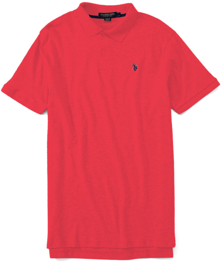 U.S. Polo Assn. Men's Polo Shirts ERED - Engine Red Polo - Men - ShopStyle