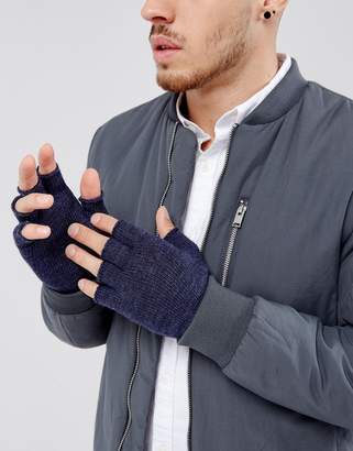 ASOS Fingerless Gloves In Denim