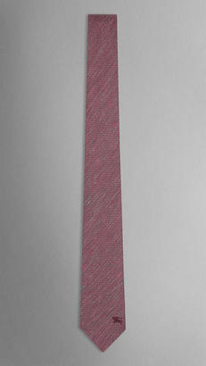 Burberry Modern Cut Multi-tone Textured Silk Linen Tie