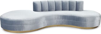 Haute House Layla Channel Tufted Curved Sofa 121"