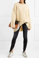 Thumbnail for your product : R 13 Oversized Distressed Cable-knit Wool Sweater