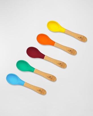 Avanchy Baby's Bamboo & Silicone Training Spoons, Set of 5