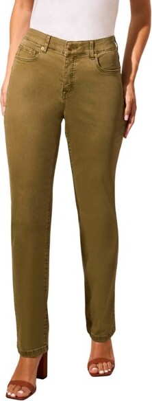 Women's Tribal Sophia Curvy Straight Jeans Dune Grass 4 32