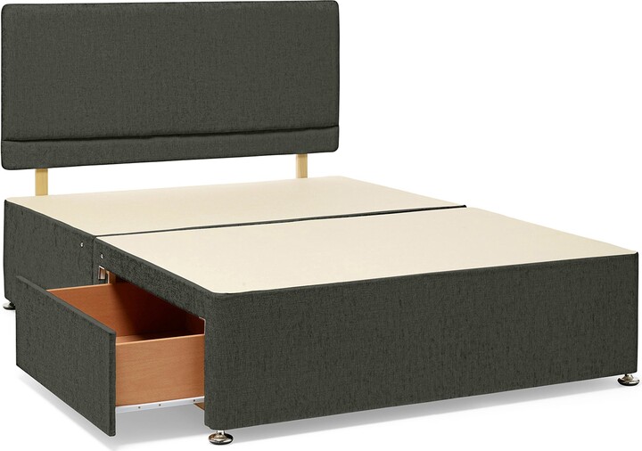 Dunelm Universal Chenille Divan Base Grey ShopStyle Beds & Headboards