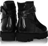 Thumbnail for your product : Karl Lagerfeld Paris Glossed-leather ankle boots