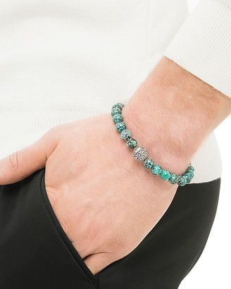 John Hardy Men's Sterling Silver Classic Chain Large Beaded Bracelet with Turquoise