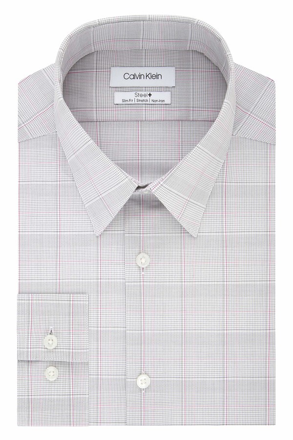 calvin klein red dress shirt