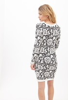 Thumbnail for your product : LOVE21 LOVE 21 Baroque Floral Sweater Dress