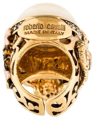 Roberto Cavalli Embellished Skull Head Ring