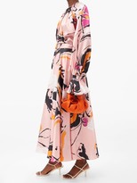 Thumbnail for your product : Roksanda Colvin Abstract-print Silk-satin Skirt - Pink Multi