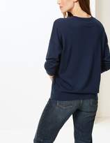 Thumbnail for your product : Marks and Spencer Pure Merino Wool Relaxed Fit V-Neck Jumper
