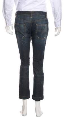 Dolce & Gabbana Cropped Distressed Skinny Jeans