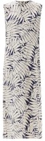 Thumbnail for your product : Raey Spotty Fern-print Silk Crepe De Chine Maxi Dress - Navy Print