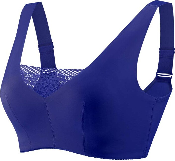 Sendyou Mastectomy Bra for Women Breast Prosthesis Super Nice Ice Silk  Material SY31 (Blue - ShopStyle