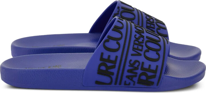 Versace Jeans Couture Logo-Embossed Slides