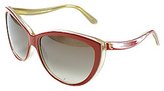 Thumbnail for your product : Alexander McQueen AM 4147/S F13 Red Cat Eye Sunglasses Brown Gradient Lens