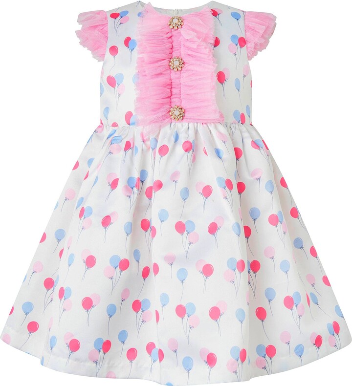 Balloon Ruffle Front Dress