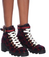 Thumbnail for your product : Gucci Trip GG wool ankle boots
