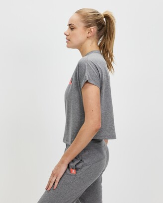 Canterbury of New Zealand Women's Grey Short Sleeve T-Shirts - Camo Logo Tee - Size 12 at The Iconic
