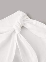 Thumbnail for your product : Shein Plus Knot Front Zip Back Skirt