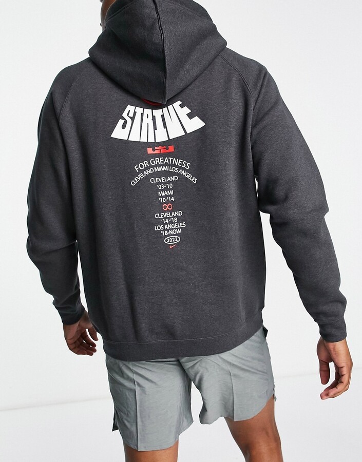 Nike Basketball Lebron James graphic hoodie in black ShopStyle