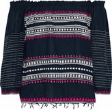 Thumbnail for your product : Lemlem Mamo Off-the-shoulder Embroidered Cotton And Wool-blend Blouse