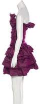 Thumbnail for your product : Lanvin Strapless Mini Dress Purple Strapless Mini Dress