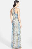 Thumbnail for your product : Charlie Jade 'Ava' Embellished Neck Print Chiffon Maxi Dress