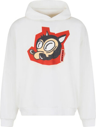 トップス Marni Logo Printed Cropped Hoodie Marni x No Vacancy Inn Cropped Hoodie - Limestone – Kith