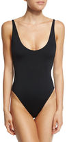 Thumbnail for your product : Proenza Schouler Solid Lace-Back One-Piece Swimsuit