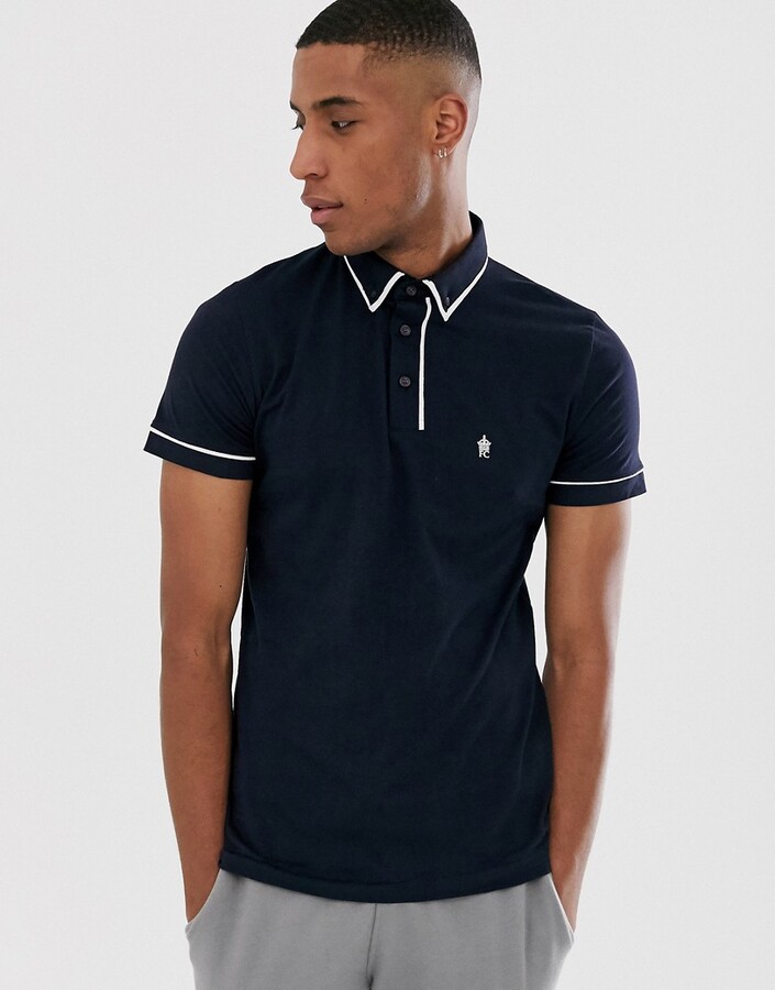 French Connection Tall polo in dark green - ShopStyle
