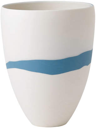 Wedgwood Pebble Jasperware Coupe Vase - Blue/White