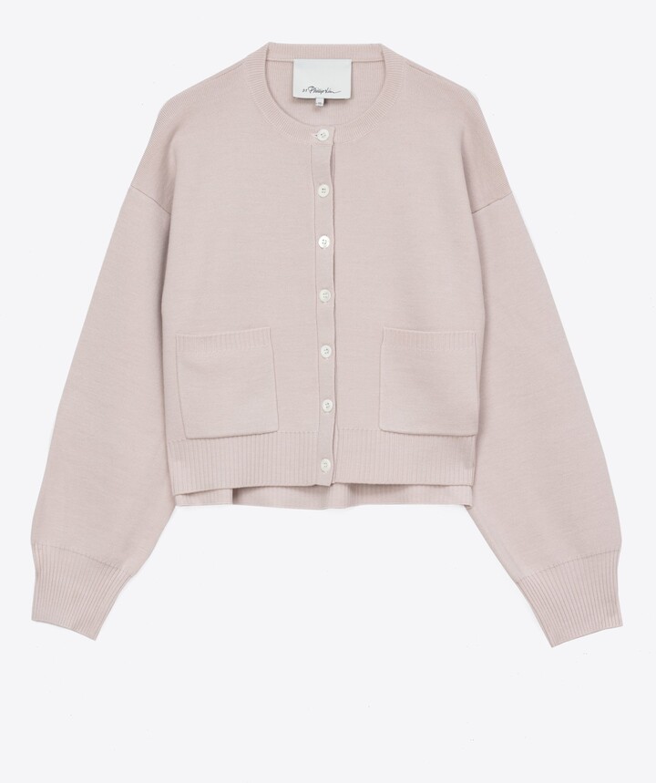 Oversized Wool Cardigan in ANTIQUE ROSE